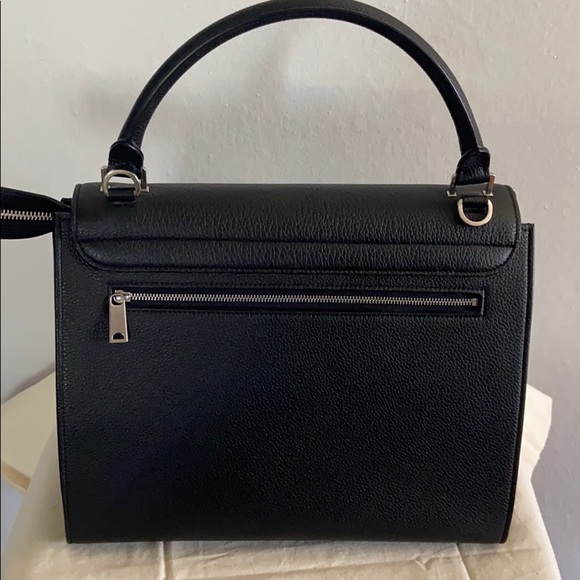 Celine Trapeze Handbag In Black Drummed Calfskin - Picture 4 of 16